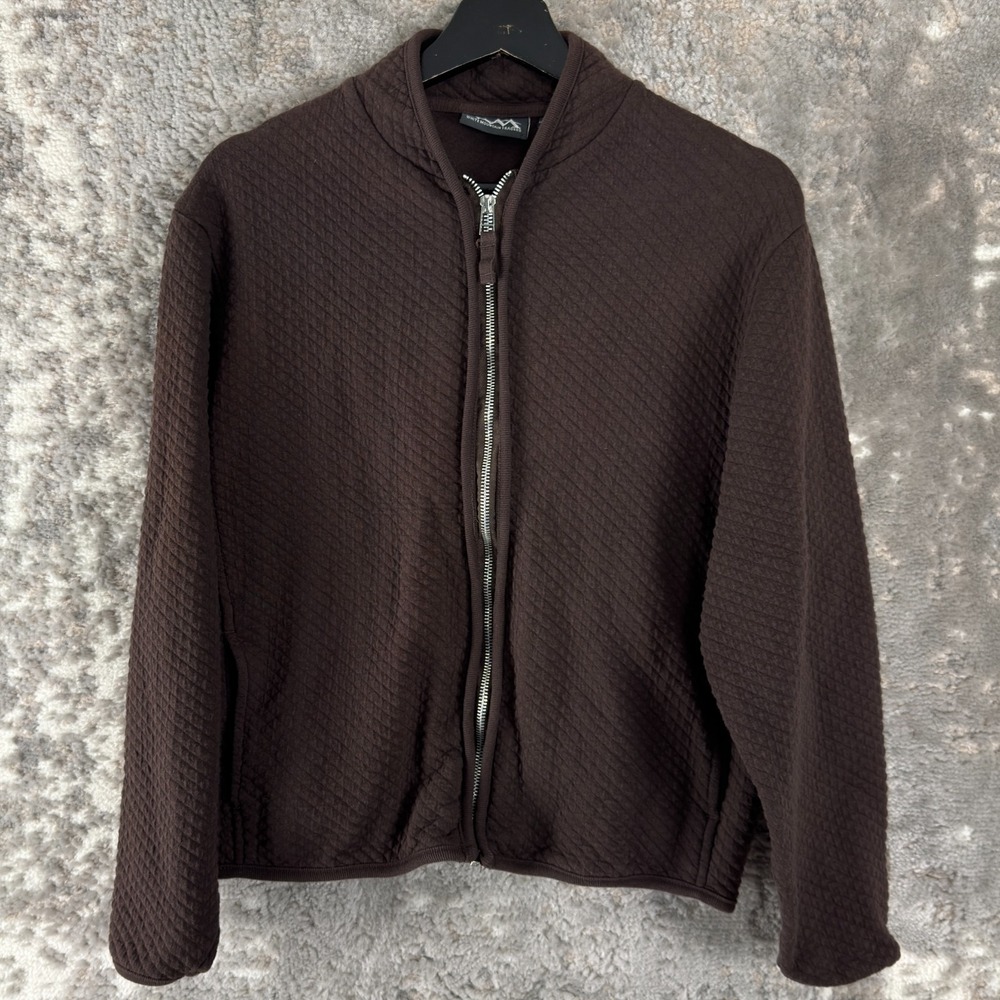 White Mountain Traders Size‎ L Outdoor Casual Jacket Brown Zip Long Sleeve
